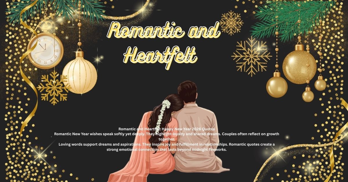 Romantic and Heartfelt Happy New Year 2026 Quotes
