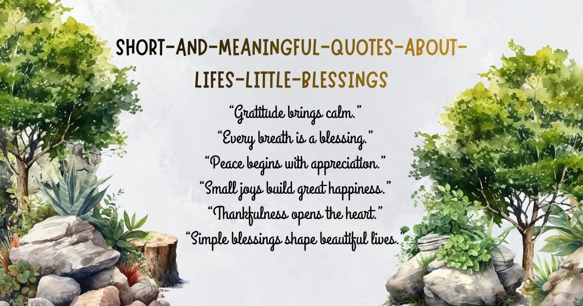 Quotes About Life’s Little Blessings
