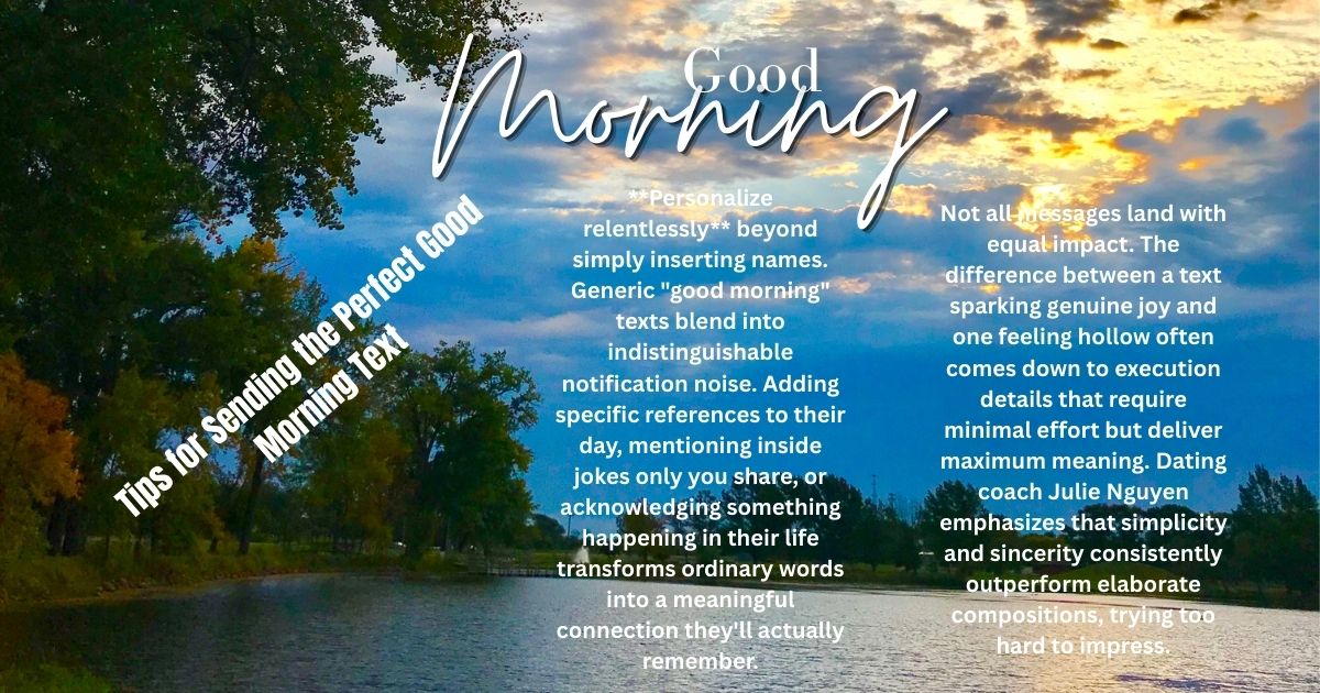  Perfect Good Morning Text