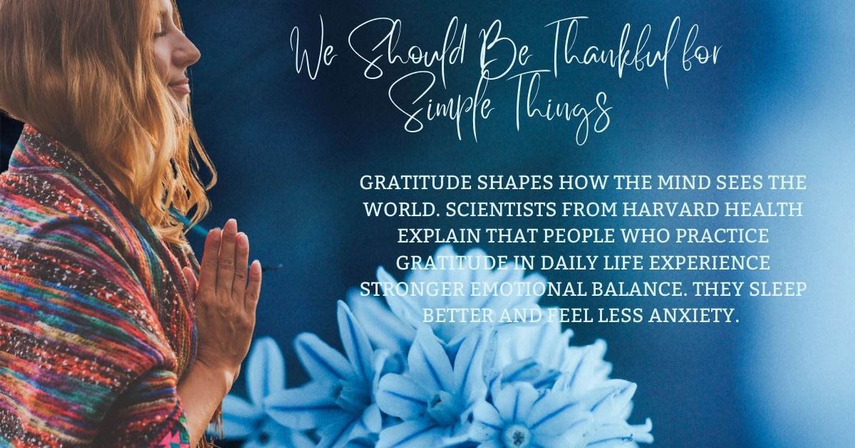 Be Thankful for Simple Things
