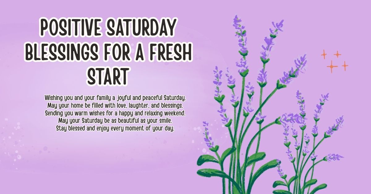 positive saturday blessings